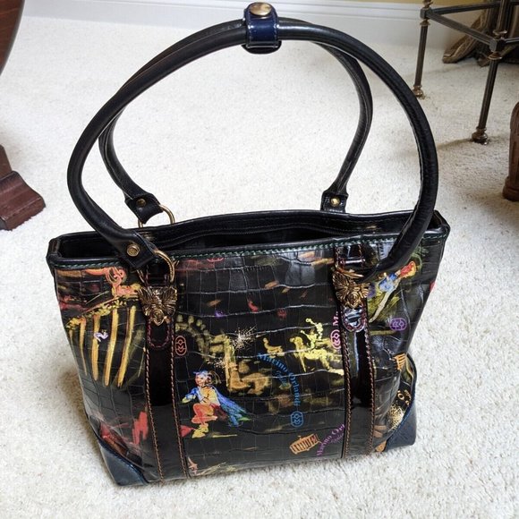 Sac à Main Marino Orlandi Italie Cuir Marron - Format Moyen Avec Fermeture Zip - Neuf